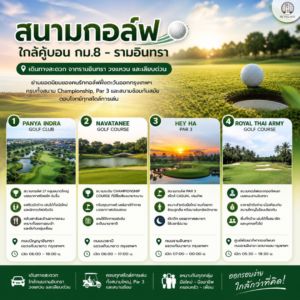 โรงแรมใกล้สนามกอล์ฟรามอินทรา